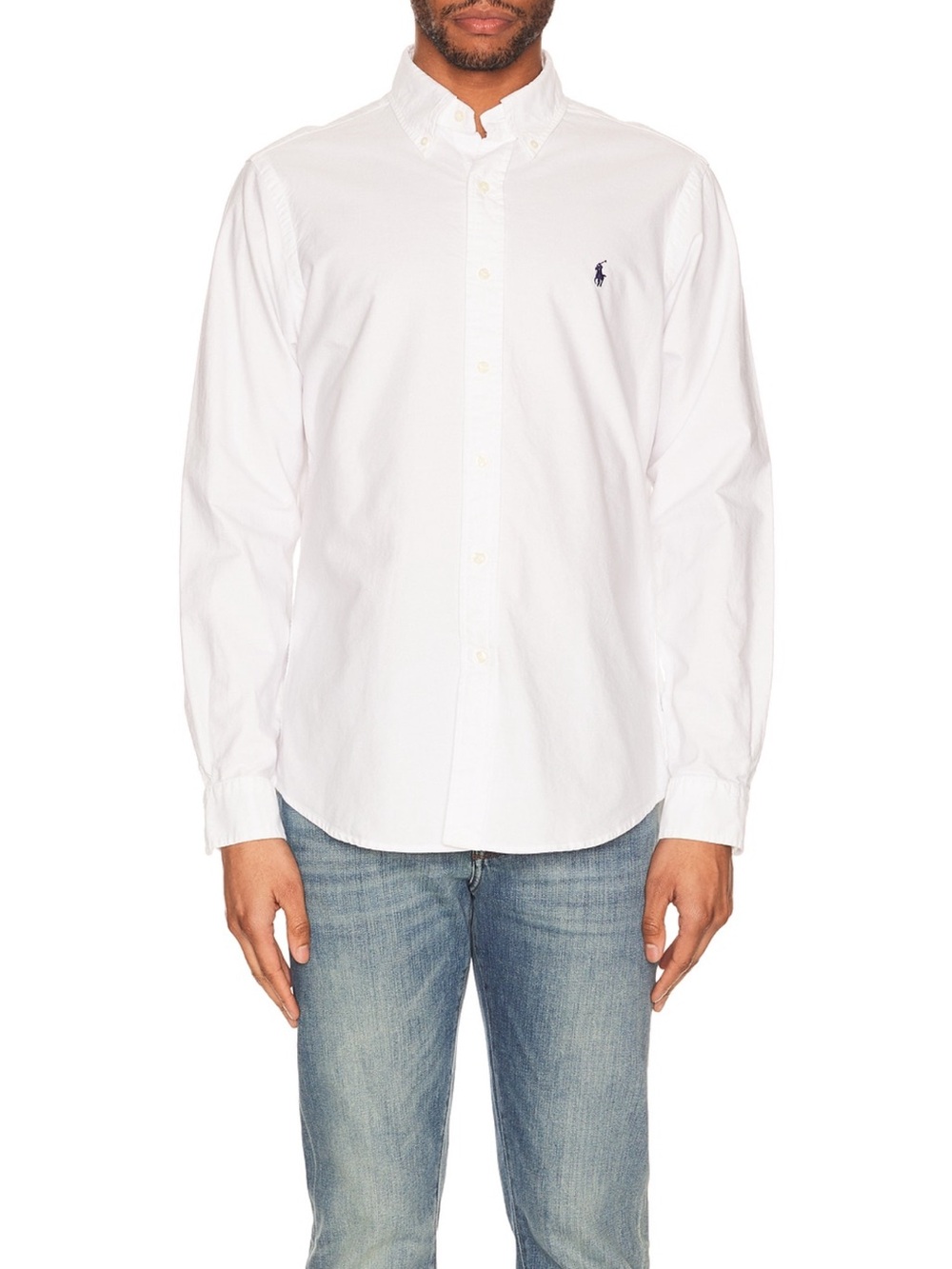 Polo Ralph Lauren Yarmouth Cotton Pinpoint Oxford Button Down Shirt White Pony